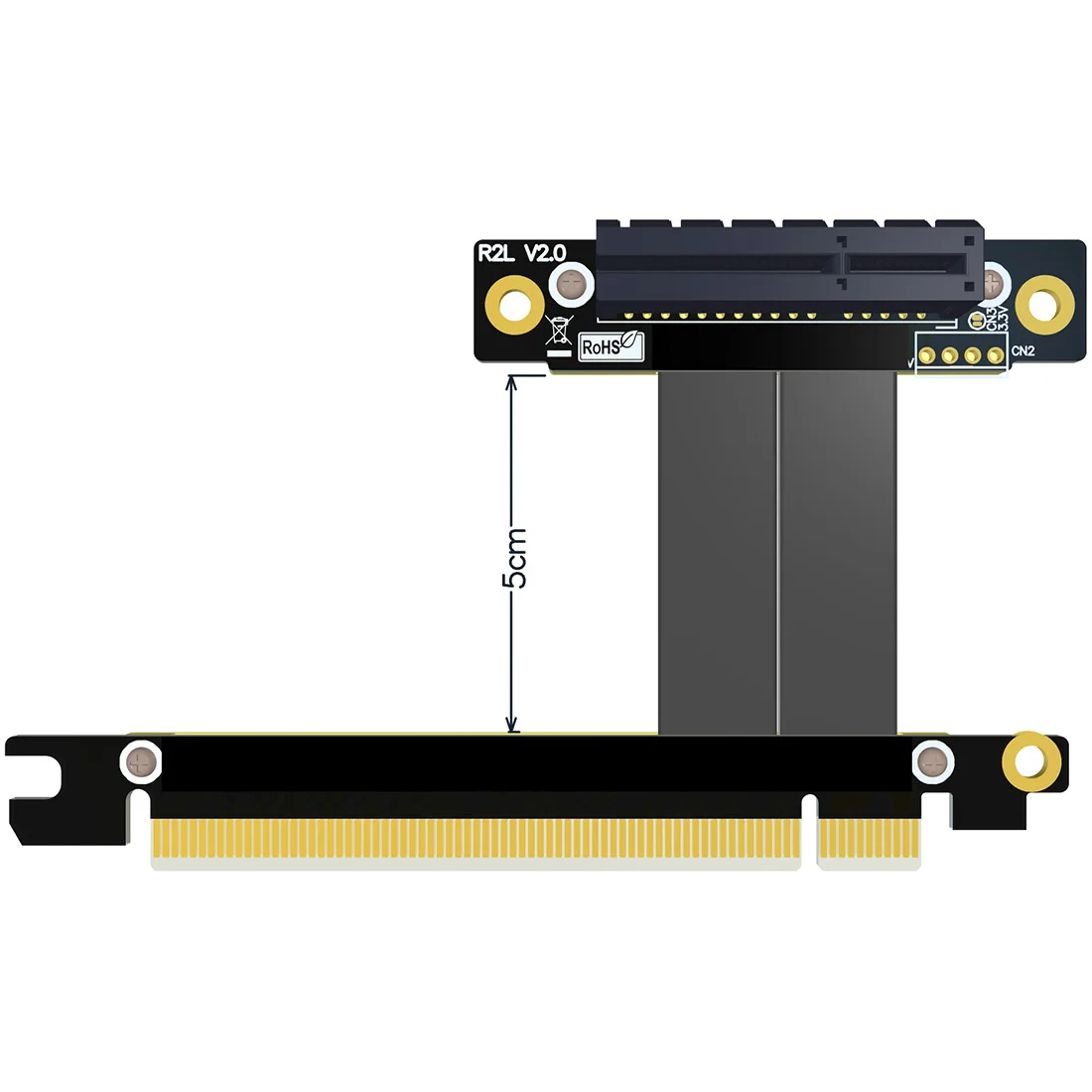 Расширитель PCIe 3 0x4 для сетевой карты промышленный SSD Pci-e на x16 до 90/180/270 градусов