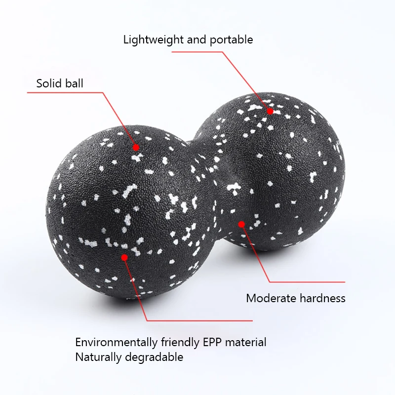 

Mini EPP Fitness Ball Double Lacrosse Massage Ball Mobility Peanut Ball for Self-Myofascial Release Deep Tissue Yoga