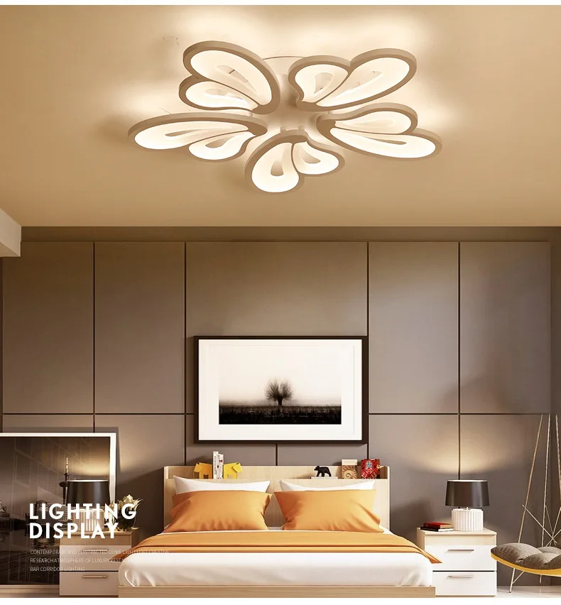 Современные светодиоды Люстра для зала гостиной спальни столовой kitchern deco люстры