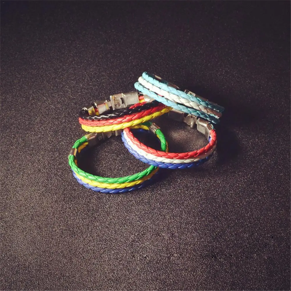 Модный кожаный браслет с флагом России Испании Франции Бразилии для мужчин