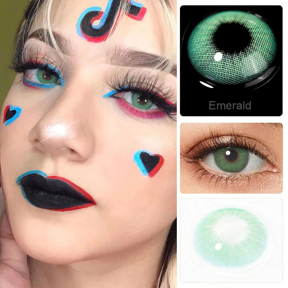 Контактные линзы NIDEYANJ цветные контактные для глаз ежегодные естественного цвета