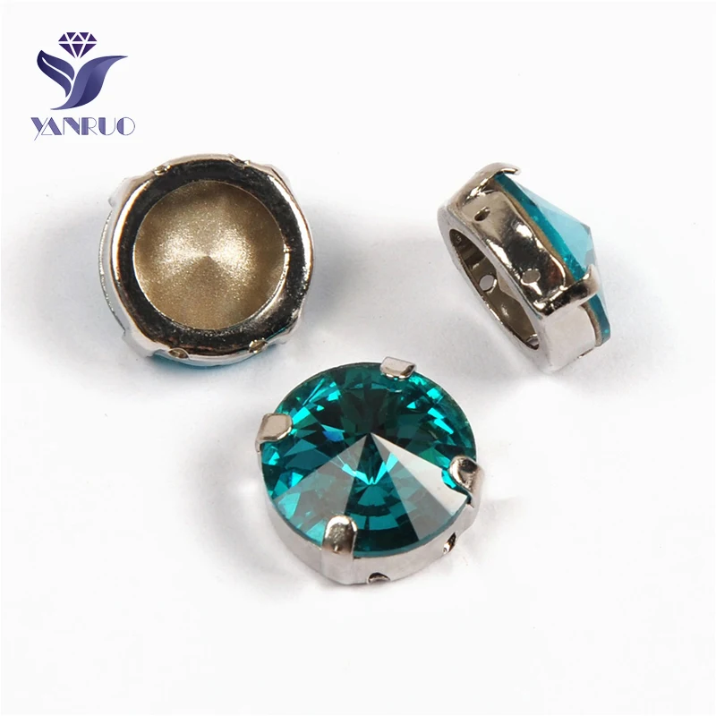 Yanruo 1122 все размеры Синий Циркон Rivoli DIY Остроконечные камни и Кристаллы Стразы с