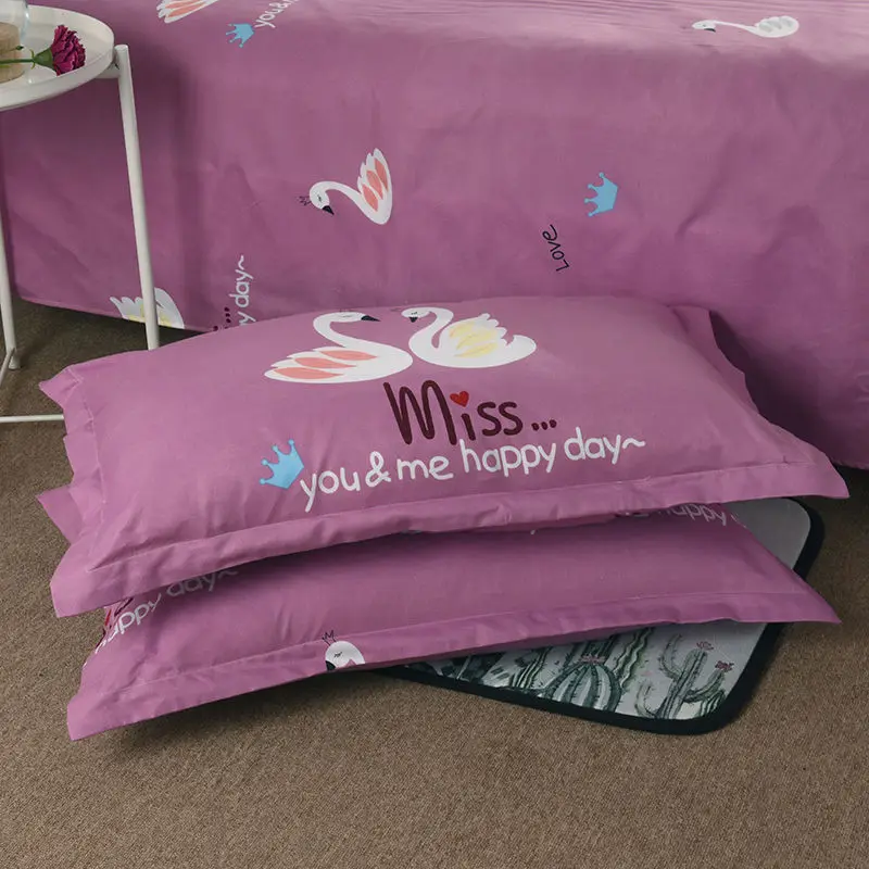 Pillowcase Pillow Case Adult One-Pair Package Skin-Friendly Brushed High-Density plus Size Student | Дом и сад