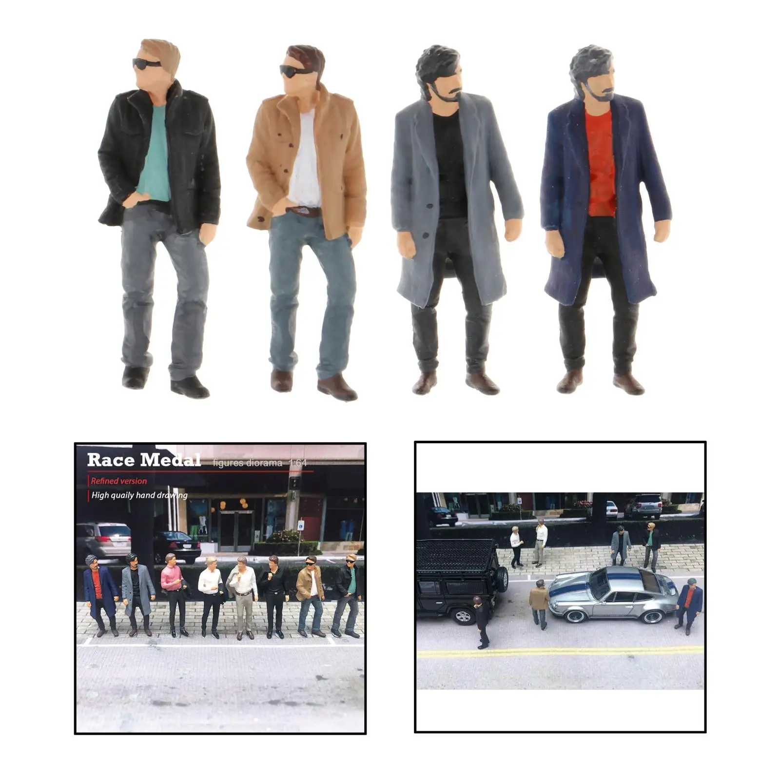 

1pc Diorama Figure Jacket Men Scenario for Desktop Decor Accessories