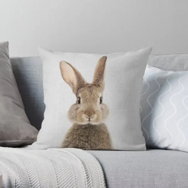 

Rabbit - Colorful Soft Decorative Throw Pillow Cover Print Pillow Case Waist Cushion Pillows NOT Included
