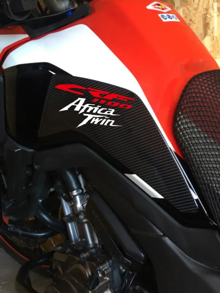 

Fiber Texture Motorcycle Fuel Tank Pad Cap Decals Gas Cap Protection Sticker For Honda CRF1000L CRF 1000L Africa Twin 2016-2019
