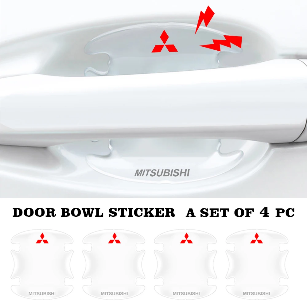 4 шт. защитная пленка на дверную ручку автомобиля наклейка устойчивая к царапинам