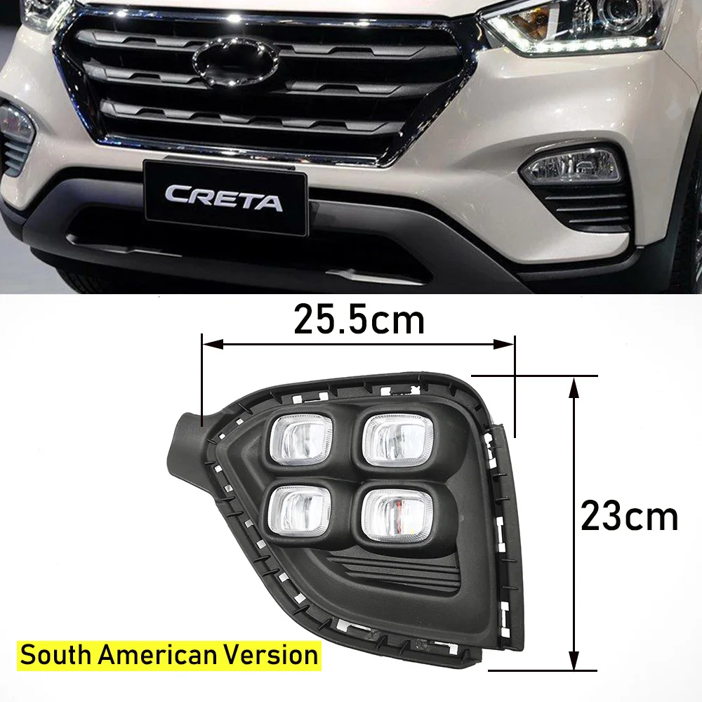 Автомобильная проблесковая 1 пара DRL для Hyundai Creta IX25 2017 2018 2019 2020 Светодиодный
