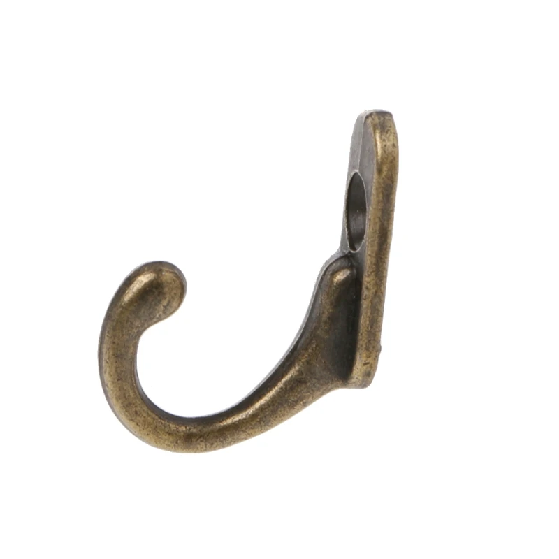 

10PCS Vintage Bronze Double Coat Hangers Wall Mounted Entryway Hooks With Screws