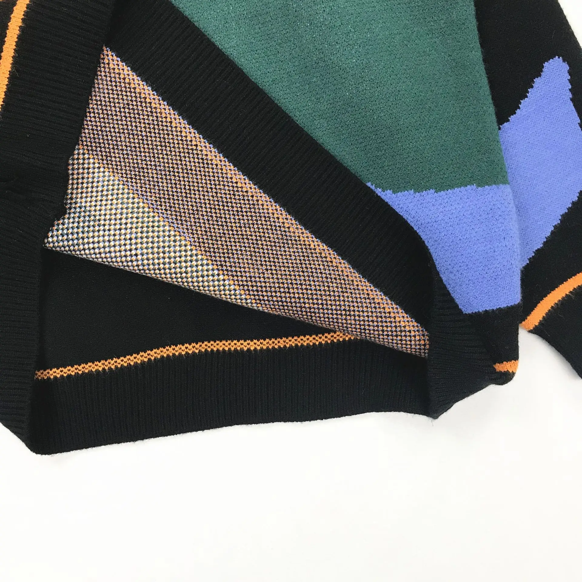 Осенний дизайн повседневный свободный женский Зимний пуловер свитера черный