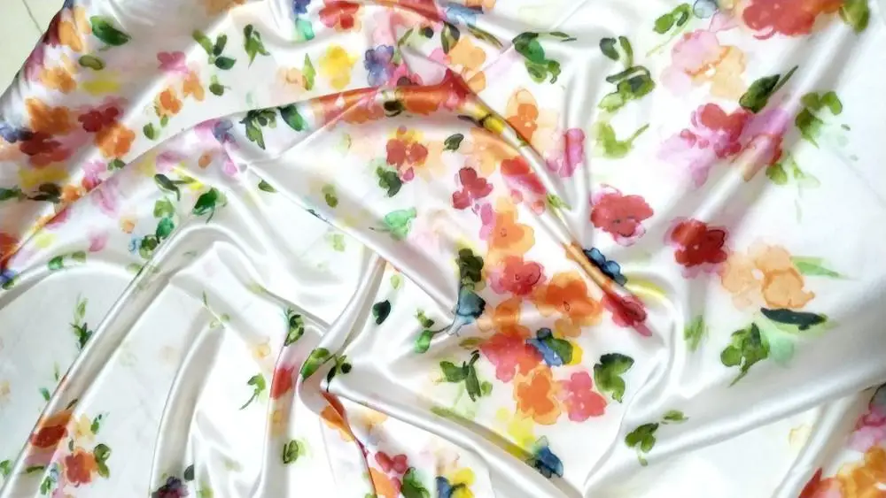 Лидер продаж Китайский стильное платье розовые цветы печатает fabric Brand стрейч