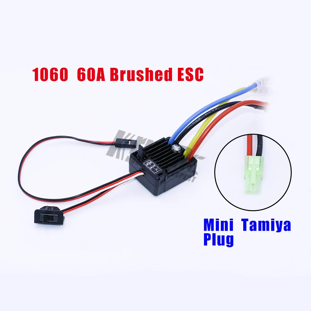 WP-1060-RTR водонепроницаемый 2 S-3 S 60A матовый ESC для 1/10 Tamiya Traxxas Redcat HSP HPI RC автомобиль - Цвет: 1060-Mini Tamiya
