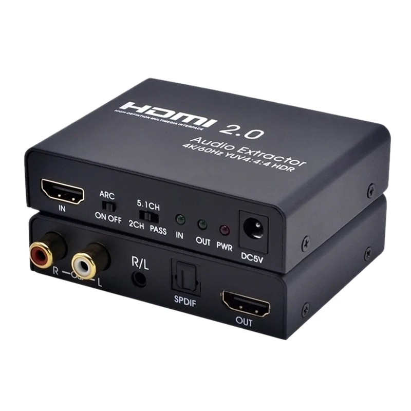 AAAE Top-Hdmi 2.0 To Hdmi Audio Extractor Support 4K/60Hz Yuv 4:4:4 Hdr Arc For Hd Box Ps3 Ps4 | Электроника
