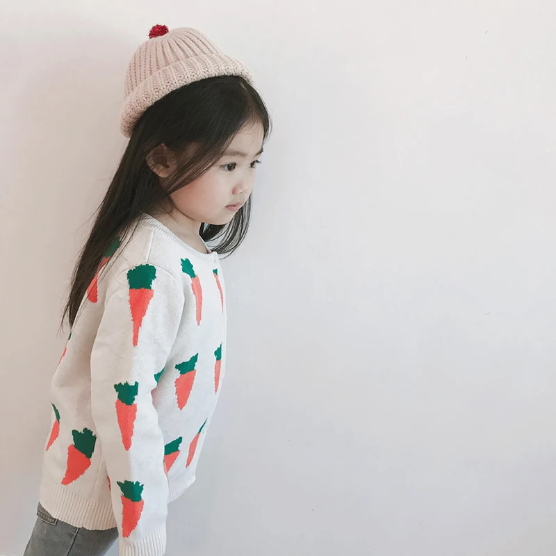 Осенние искусственные свитера для маленьких девочек и мальчиков вязаная верхняя