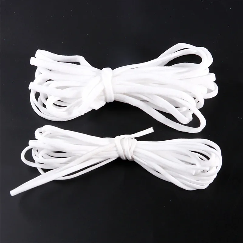 Эластичная Женская 3 мм 5 плоская белая эластичная лента для шитья марлевой маски