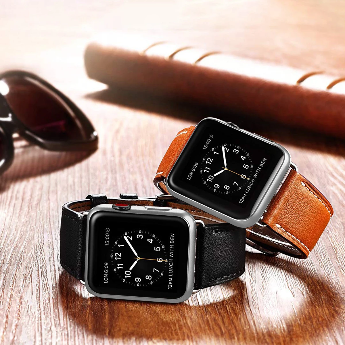 Magnetic Adsorption Clear Case for Apple Watch Series 4 3 2 1 38 40 42 44 mm Universal Crystal Aluminum Frame Magnet Protector |