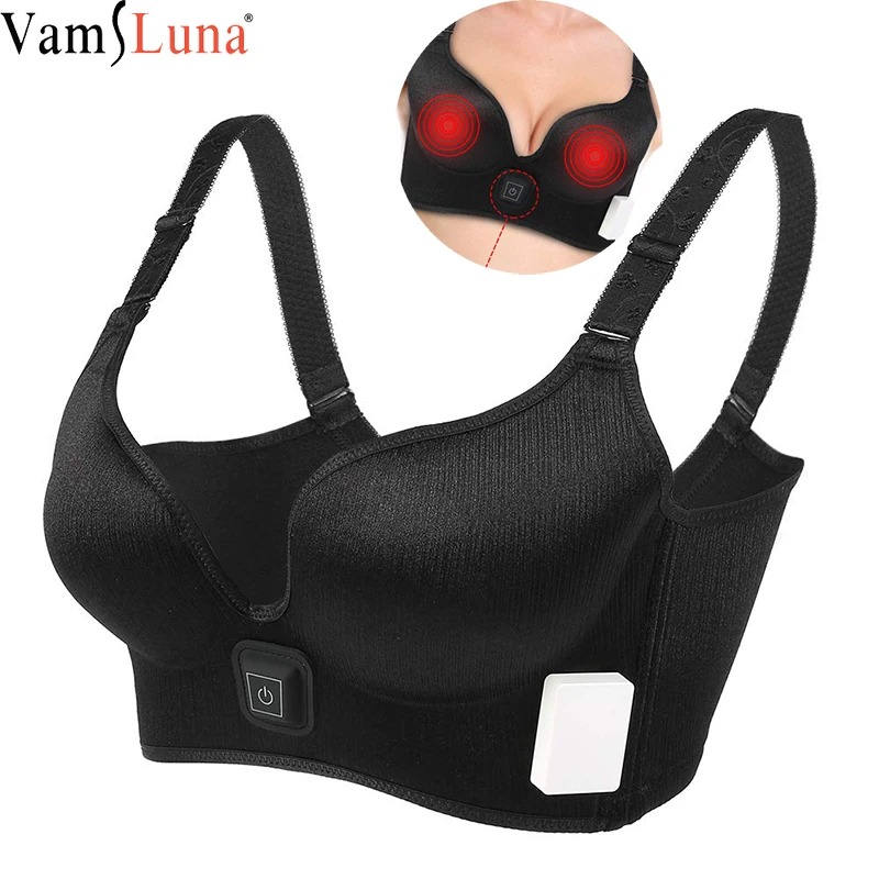 Электрический массажный бюстгальтер для груди инфракрасное нагревание вибрация