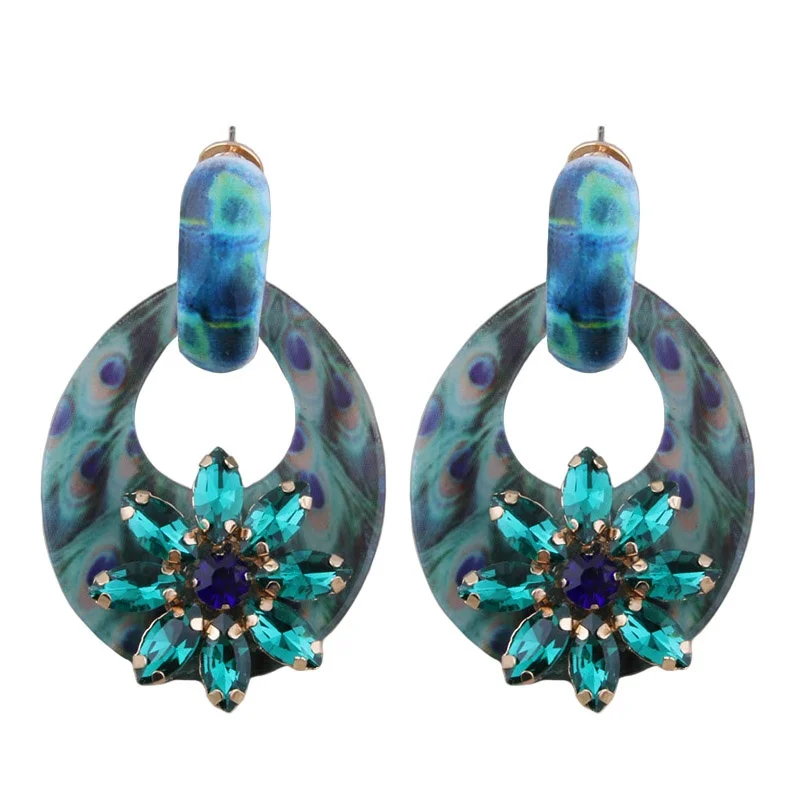 

TRENDY Fashion Drop Earrings Sun Flower Resin Earring Big Earring For Woman Large Brinco Ear Oorbellen Vintage engraving