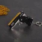 Игрушечный пистолет, Мини Складная Резиновая лента, металлический пистолет для мальчиков, уличный инструмент, брелок, подарок для детей для стрельбы, пусковая установка из нержавеющей стали для игр