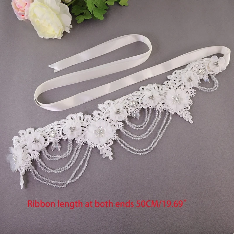 

2021 Hot Wedding Jewelry Shoulder Chain Necklace Embroidery Lace Flower Crystal Shawl