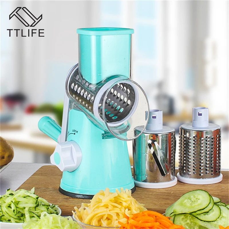 TTLIFE овощерезка ручная овощерезка с 3 Нержавеющая сталь лезвия лук картофель морковь Терка Кухонный инвентарь для тонкой нарезки