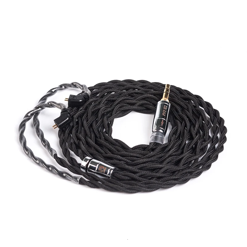 KBEAR 4 ядра 7N один кристалл медный кабель 2,5/3,5/4,4 мм с MMCX/2pin/QDC TFZ для KZ ZS10 ZSN Pro ZSX BLON BL-03 V90 BA5