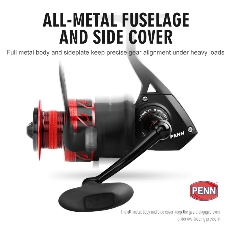 Спиннинговая Рыболовная катушка PENN FIERCE III 1000-8000 4 + 1 шарикоподшипник полностью