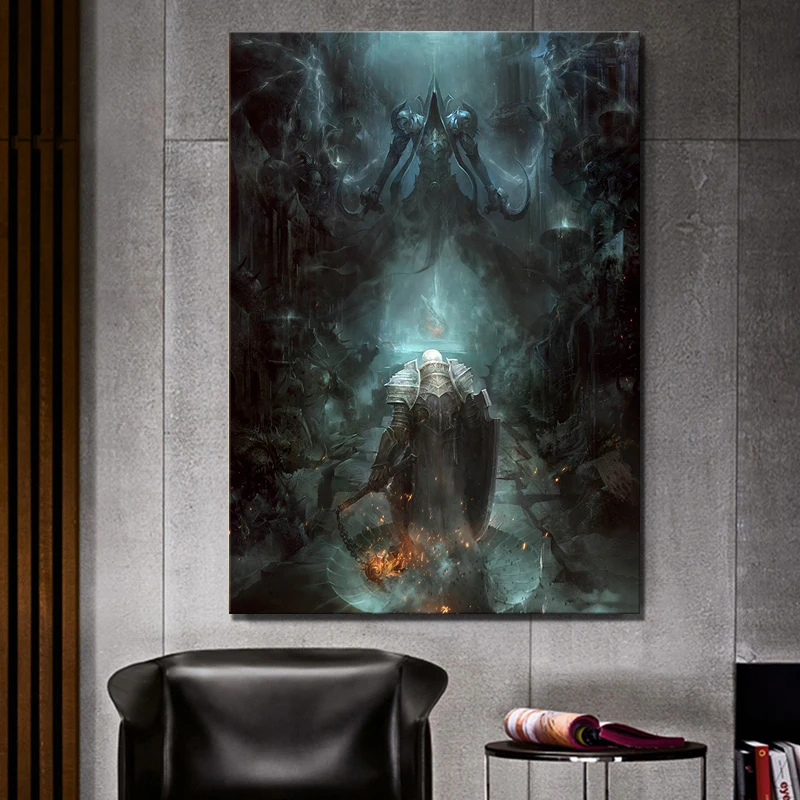 1 Панель Холст Печатный игровой постер Diablo 3 жнец душ домашний декор для гостиной