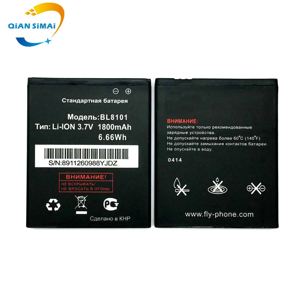 Новый оригинальный высококачественный аккумулятор BL8101 3 7 в 1800 мАч для Fly IQ455