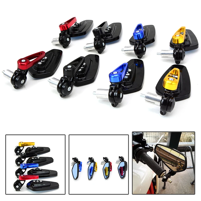 Motorcycle CNC Aluminum Rearview Handle Bar End 7/8