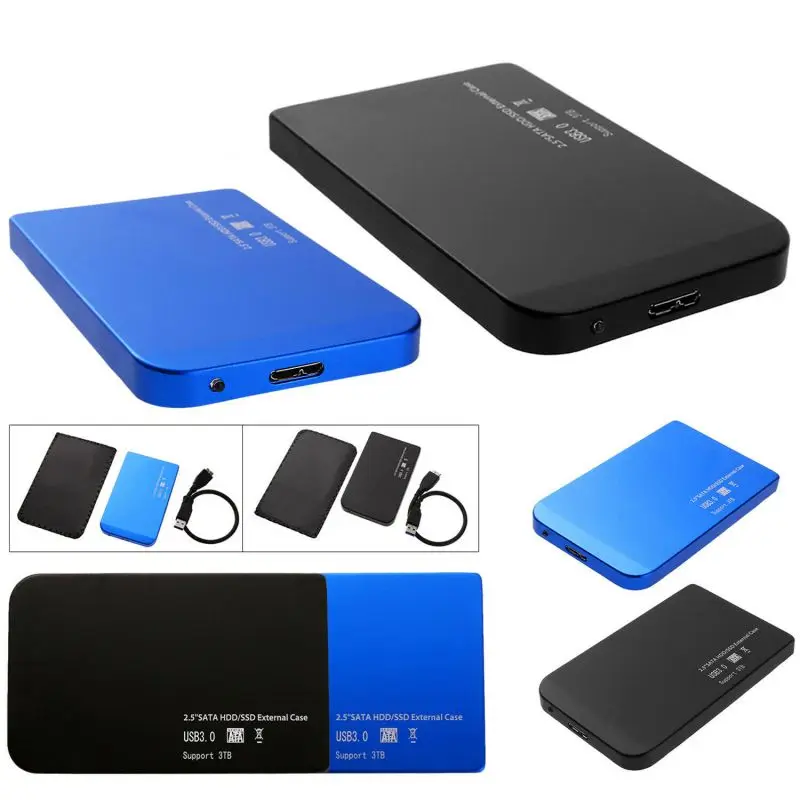 2 5 дюйма USB 3 0 Ультратонкий алюминиевый сплав легкий карманный корпус