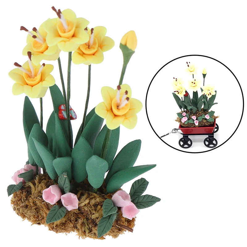 1 шт. 1:12 Кукольный Миниатюрный садовое украшение Противоударная заданяя цветник