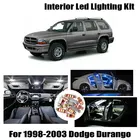 Комплект светодисветильник для салона автомобиля, 9 лампочек, белый, Canbus, подходит для 1998-2000, 2001, 2002, 2003, Dodge Durango, карта багажника, потолочный лицензионный фонарь