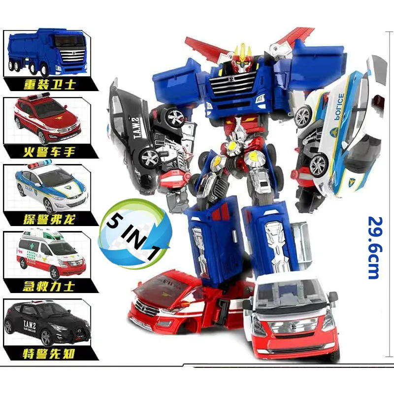 

Transformation Robot Car Deformed Rescue Bot Kinggaiz Guys Figure Korean Cartoon Anime Hello Carbot Toys For Children Gifts