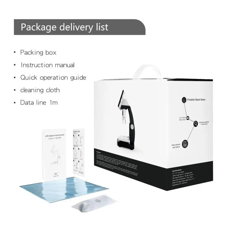 

Dreamburgh 1000X Digital Microscope Electron Video Microscope 4.3inch HD Desktop LCD Soldering Microscope Phone Repair Magnifier