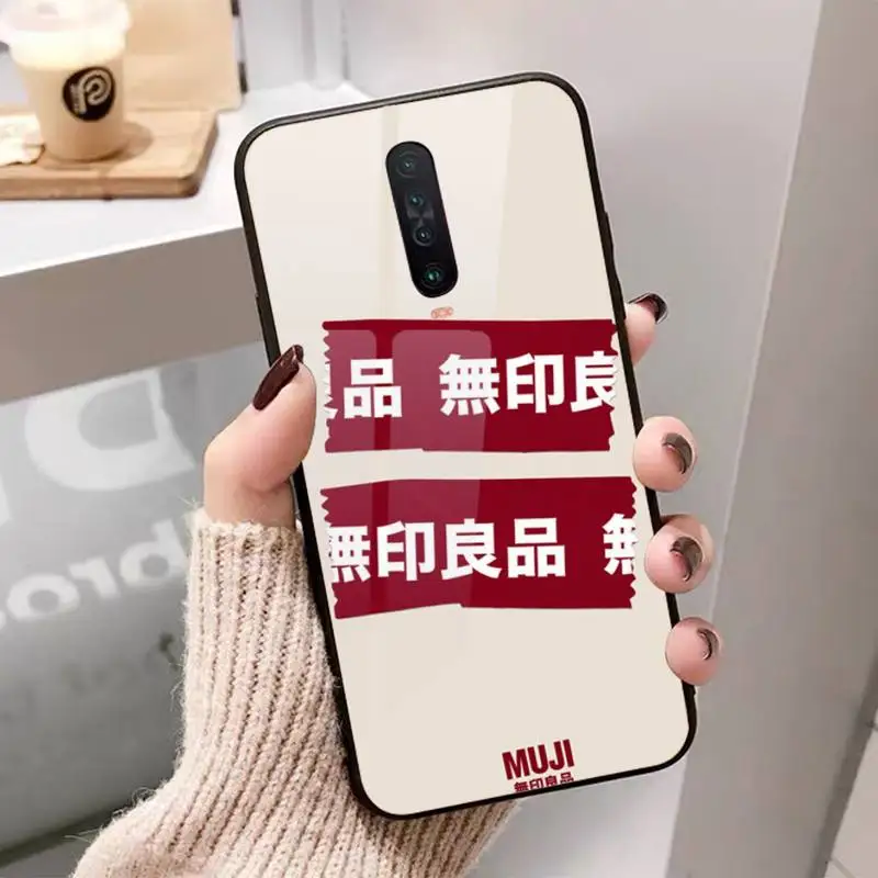 

Luxury MUJI Japanese Text Letter Tempered glass phone case For Xiaomi 6 8 SE MIX2S Note3 Redmi 4X 5PLUS 6 6A Note4 5 6 7pro