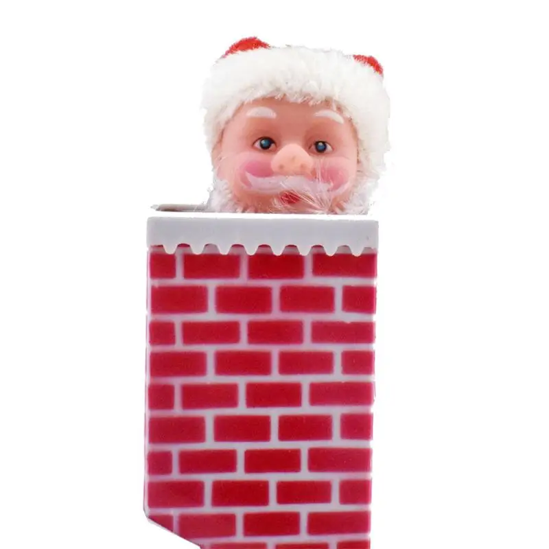 

Electric Santa Claus Chimney Drilling House Christmas Xmas Music Toy Party Decor Electronic Toys New Year Gift For Children