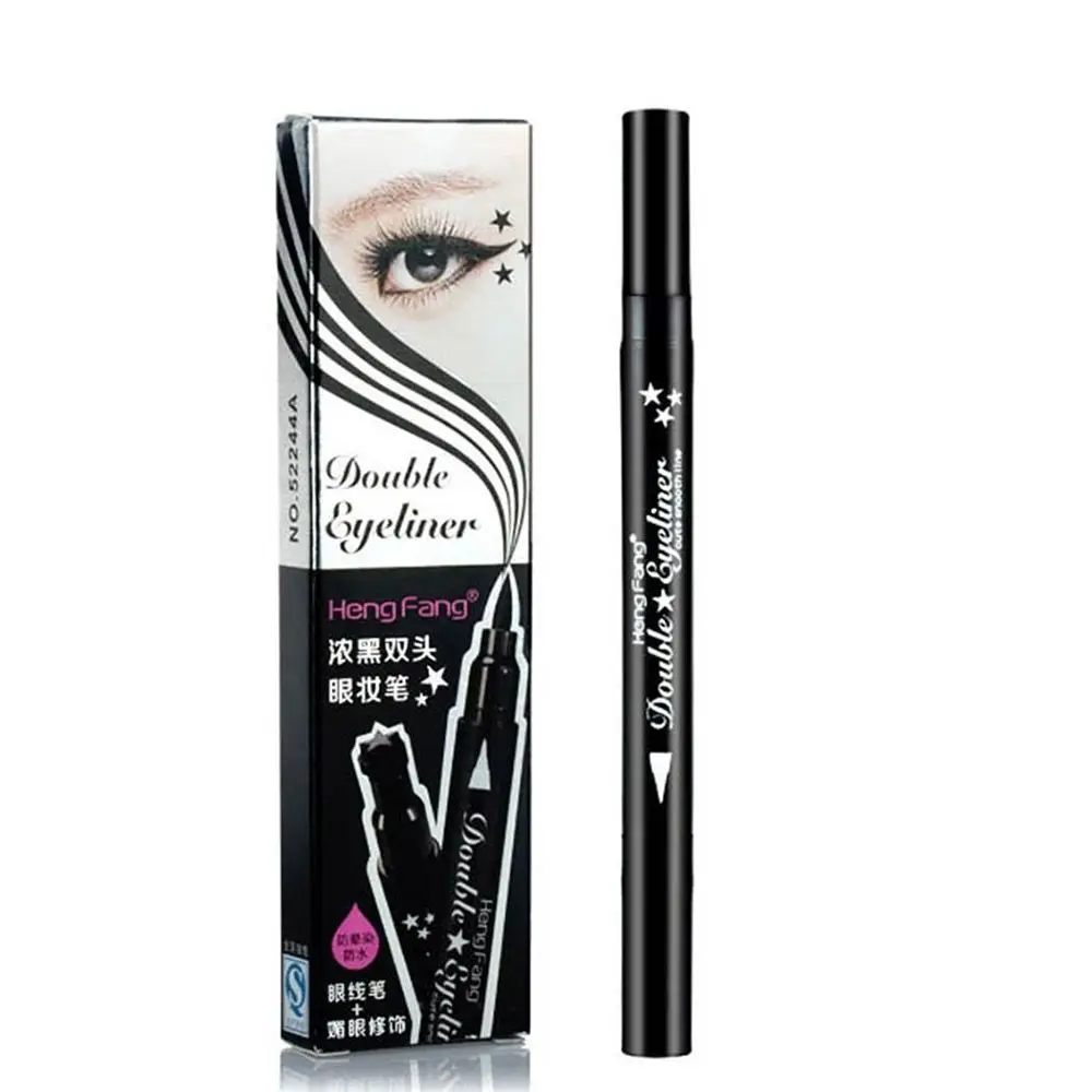 Двухсторонняя Водостойкая Подводка для глаз макияжа звезда сердце точка луна