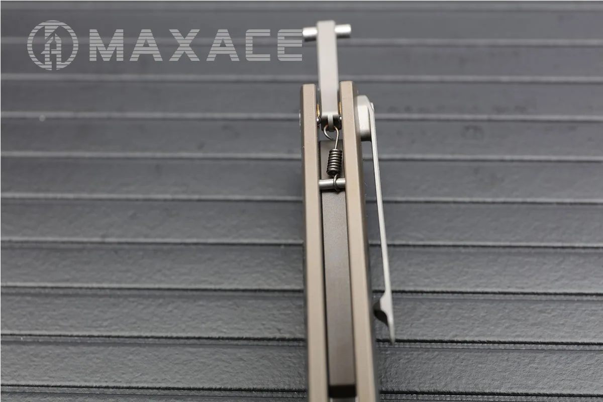 MAXACE ножи Пакт Бабочка нож для тренера KVT Керамический шарикоподшипник M390 TC4 + CF