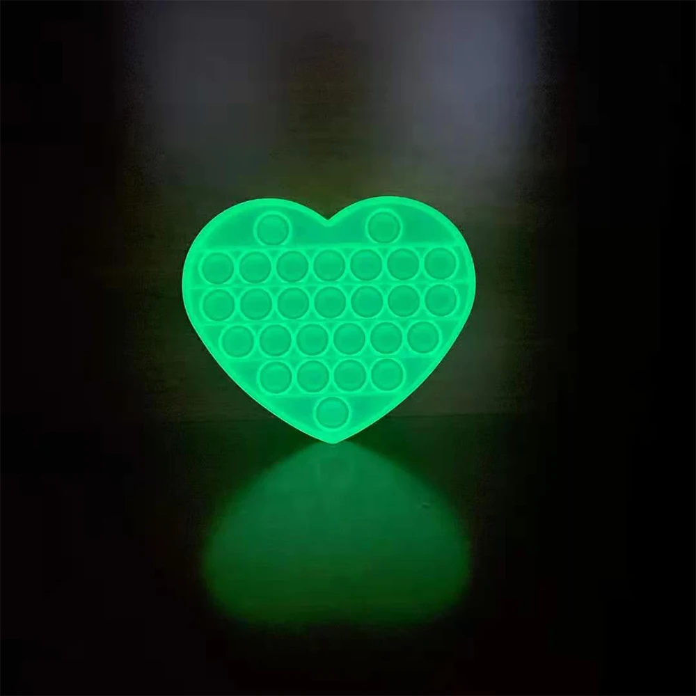 

10pcs Luminous Push Pop Bubble Sensory Game For Adult Kid Fidget Toy Autism Antistress Stress Reliever Night Light