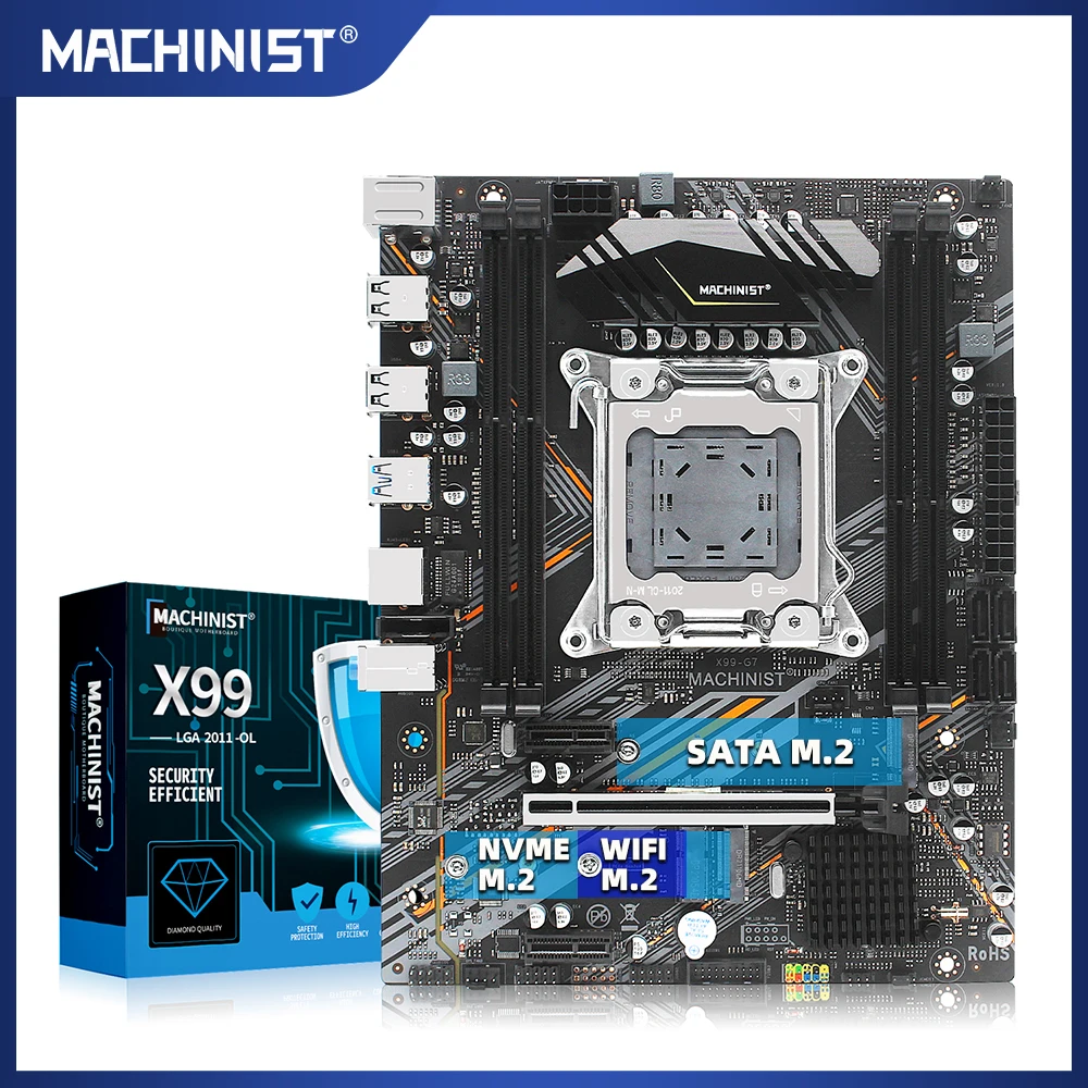 Механик X99 системная плата LGA 2011 3 с двойной M.2 NVME слотов для карт поддерживает