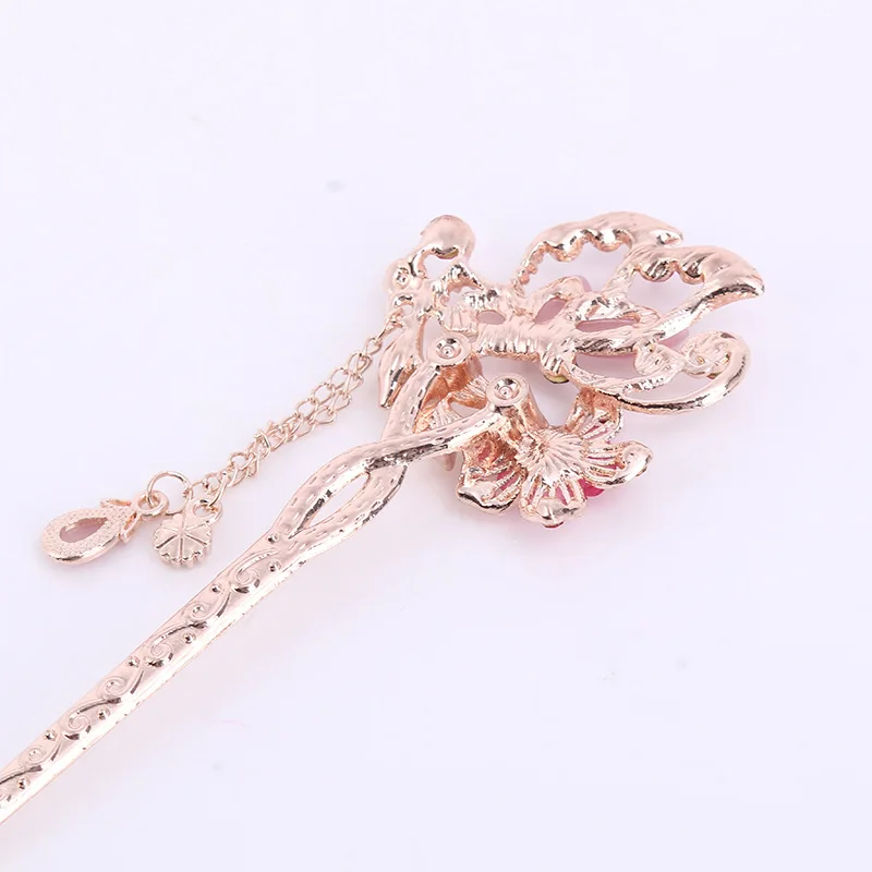 Китайский Стиль Ленточки металлические палочки для волос шпильки жемчуг Шпильки