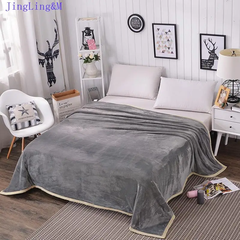 Зимнее одеяло из кораллового флиса домашняя теплая и экологичная печать