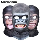 Забавная Балаклава для велоспорта и сноуборда с 3D изображением животных, орангутан, маска на все лицо для охоты, походов, рыбалки, катания на лыжах, шапка с подкладкой, мужской шарф