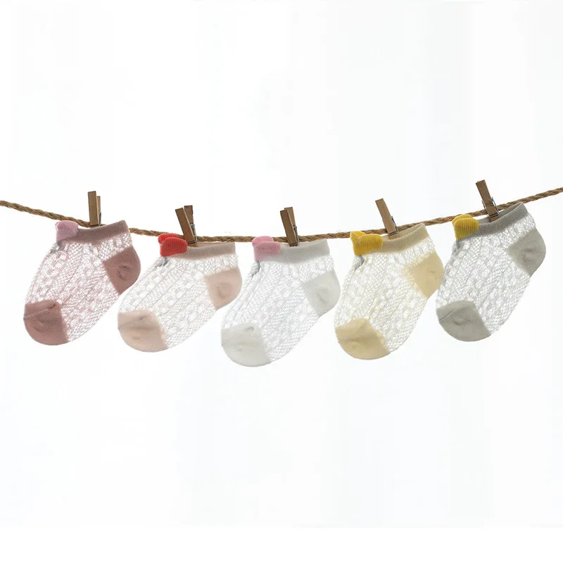 5 пар/лот летние дышащие сетчатые носки для малышей хлопковые девочек