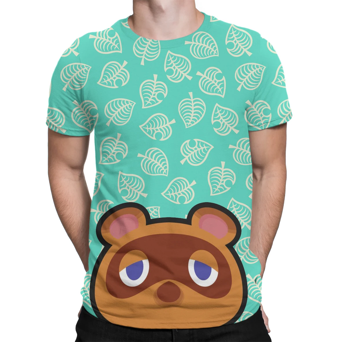 

Animal Crossing Funny Men's Oversized T-shirt Anime 3D Print Summr 2021 Short Sleeved T Shirt Boy Teen Cool Streetwear Tops