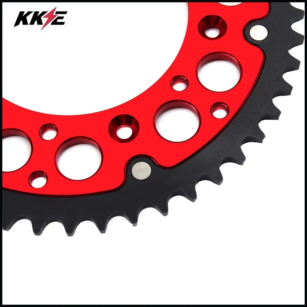 Задняя звездочка KKE 52T для Honda CR125 CR E R CR250 95-08 CRF250 04-17 CRF X CRF250X 450X 450R 250L красная |