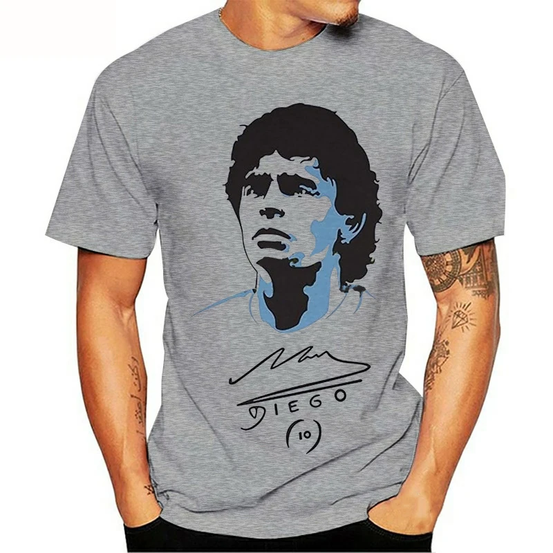 

2021 Summer Diego Maradona 3D printed round neck T-shirt casual street short-sleeved men and women Animation printing Store