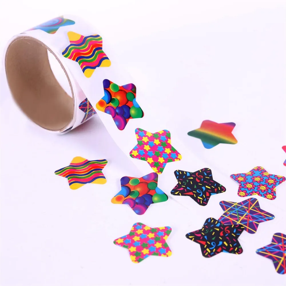

Tape School Cute Creative Pentagram Kids Toy Reward 3.8cm 100pcs Stationery