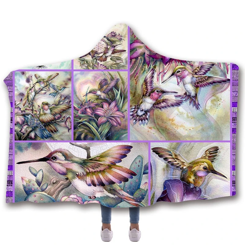 Флисовое одеяло с капюшоном и принтом курицы s покрывало для кроватей